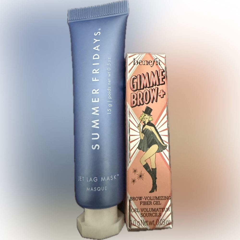 Benefit Gimme Brow+ Volumizing Gel & Summer Fridays Jet Lag Mask- Both Mini Size